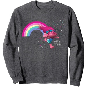 image:imageDreamWorks Trolls Poppy Kindness SweatshirtDark Heather Grey