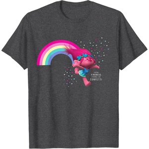 image:imageDreamWorks Trolls Poppy Kindness TShirtDark Heather Grey