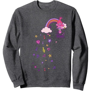 image:imageDreamWorks Trolls Poppy Music SweatshirtDark Heather Grey