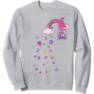 image:imageDreamWorks Trolls Poppy Music SweatshirtHeather Grey