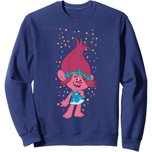 image:imageDreamWorks Trolls Poppy Polka Dots SweatshirtNavy Blue