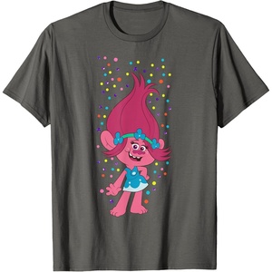 image:imageDreamWorks Trolls Poppy Polka Dots TShirtAsphalt Grey