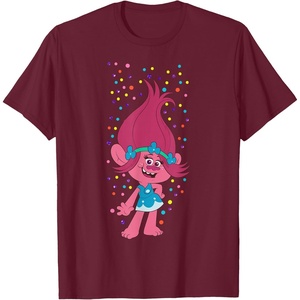 image:imageDreamWorks Trolls Poppy Polka Dots TShirtBurgundy