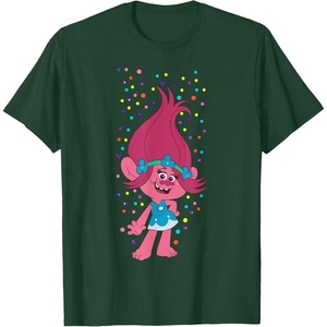 image:imageDreamWorks Trolls Poppy Polka Dots TShirtDark Green
