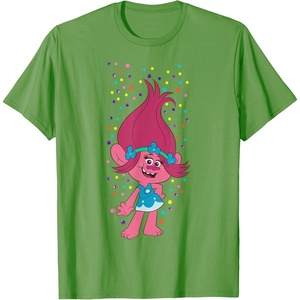 image:imageDreamWorks Trolls Poppy Polka Dots TShirtGrass Green