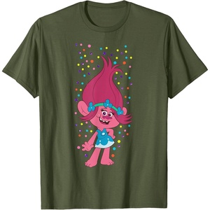 image:imageDreamWorks Trolls Poppy Polka Dots TShirtOlive Green