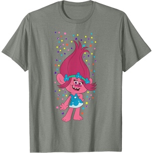 image:imageDreamWorks Trolls Poppy Polka Dots TShirtOlive Heather