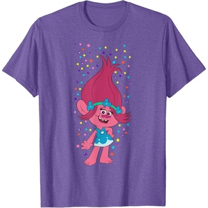 image:imageDreamWorks Trolls Poppy Polka Dots TShirtPurple Heather
