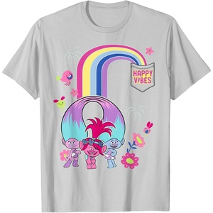 image:imageDreamWorks Trolls Poppy Rainbow TShirtSilver Grey