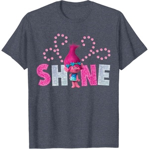 image:imageDreamWorks Trolls Poppy Shine TShirtHeather Blue