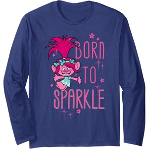 image:imageDreamWorks Trolls Poppy Sparkle Long Sleeve TShirtNavy Blue