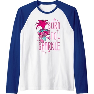 image:imageDreamWorks Trolls Poppy Sparkle Raglan Baseball TeeRoyal BlueWhite