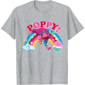 image:imageDreamWorks Trolls Poppy TShirtHeather Grey