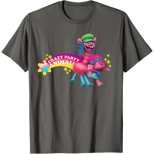 image:imageDreamWorks Trolls Poppy amp Cooper Party Animal TShirtAsphalt Grey