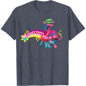 image:imageDreamWorks Trolls Poppy amp Cooper Party Animal TShirtHeather Blue