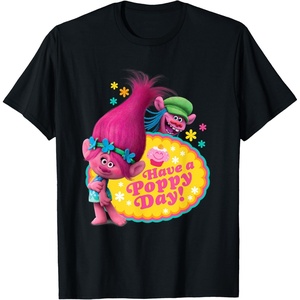 image:imageDreamWorks Trolls Poppy and Cooper Happy TShirtBlack