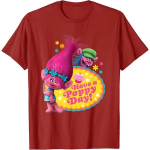 image:imageDreamWorks Trolls Poppy and Cooper Happy TShirtCranberry Red