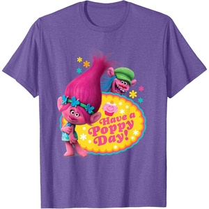 image:imageDreamWorks Trolls Poppy and Cooper Happy TShirtPurple Heather