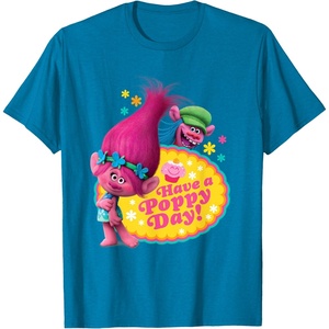 image:imageDreamWorks Trolls Poppy and Cooper Happy TShirtSapphire Blue