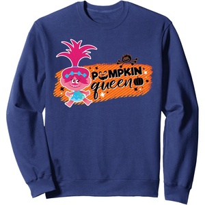 image:imageDreamWorks Trolls Pumpkin Queen Halloween SweatshirtNavy Blue