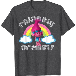 image:imageDreamWorks Trolls Rainbow Dreams Poppy TShirtDark Heather Grey