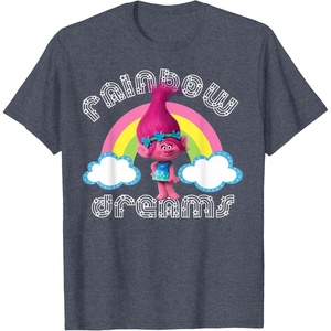 image:imageDreamWorks Trolls Rainbow Dreams Poppy TShirtHeather Blue