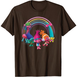 image:imageDreamWorks Trolls Rainbow Party TShirt SmallBrown