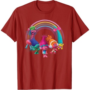 image:imageDreamWorks Trolls Rainbow Party TShirt SmallCranberry Red
