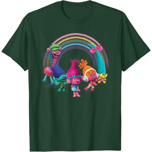 image:imageDreamWorks Trolls Rainbow Party TShirt SmallDark Green