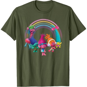 image:imageDreamWorks Trolls Rainbow Party TShirt SmallOlive Green