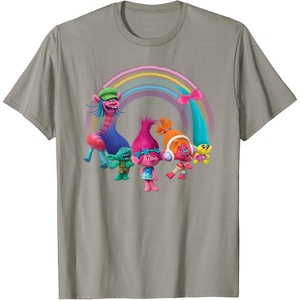 image:imageDreamWorks Trolls Rainbow Party TShirt SmallSlate Grey