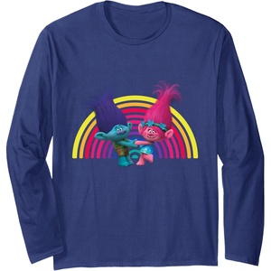 image:imageDreamWorks Trolls Rainbow Trolls Long Sleeve TShirtNavy Blue