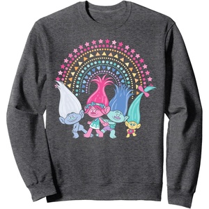 image:imageDreamWorks Trolls Rainbow Trolls SweatshirtDark Heather Grey