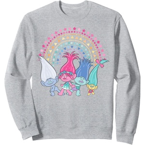 image:imageDreamWorks Trolls Rainbow Trolls SweatshirtHeather Grey