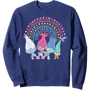 image:imageDreamWorks Trolls Rainbow Trolls SweatshirtNavy Blue