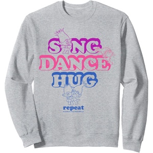 image:imageDreamWorks Trolls Repeat List SweatshirtHeather Grey
