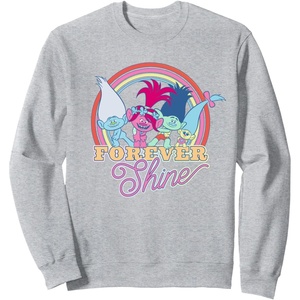 image:imageDreamWorks Trolls Retro Forever SweatshirtHeather Grey