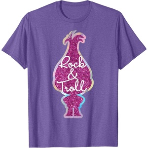 image:imageDreamWorks Trolls Rock amp Troll Sparkle TShirtPurple Heather