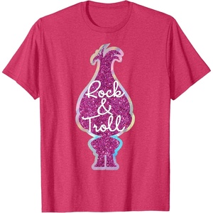 image:imageDreamWorks Trolls Rock amp Troll Sparkle TShirtRed Heather