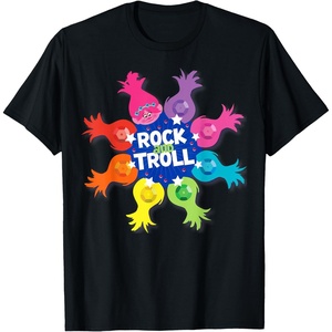 image:imageDreamWorks Trolls Rock and Trolls Rainbow TShirtBlack