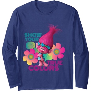 image:imageDreamWorks Trolls Show Your True Colors Long Sleeve TShirtNavy Blue