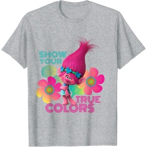image:imageDreamWorks Trolls Show Your True Colors TShirtHeather Grey