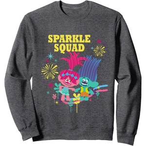 image:imageDreamWorks Trolls Sparkle Squad SweatshirtDark Heather Grey
