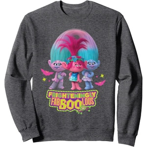 image:imageDreamWorks Trolls Spooky Faboolous Halloween SweatshirtDark Heather Grey