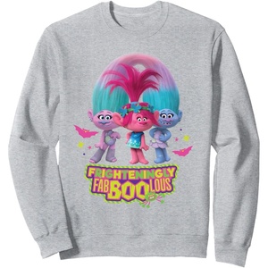 image:imageDreamWorks Trolls Spooky Faboolous Halloween SweatshirtHeather Grey