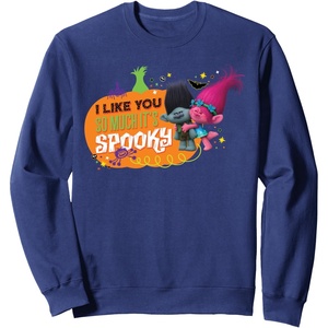 image:imageDreamWorks Trolls Spooky Halloween SweatshirtNavy Blue