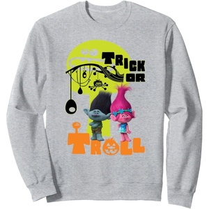 image:imageDreamWorks Trolls Trick or Treat Halloween SweatshirtHeather Grey