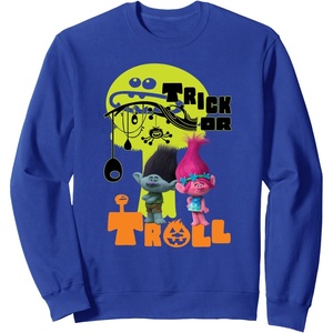 image:imageDreamWorks Trolls Trick or Treat Halloween SweatshirtRoyal Blue