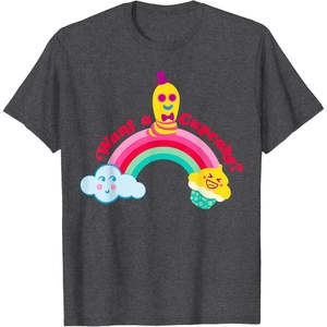 image:imageDreamWorks Trolls Want a Cupcake TShirtDark Heather Grey