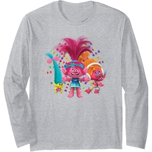 image:imageDreamWorks Trolls Womens Roll Long Sleeve TShirtHeather Grey